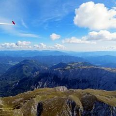 Flugwegposition um 13:02:57: Aufgenommen in der Nähe von Gemeinde Turnau, Österreich in 2595 Meter
